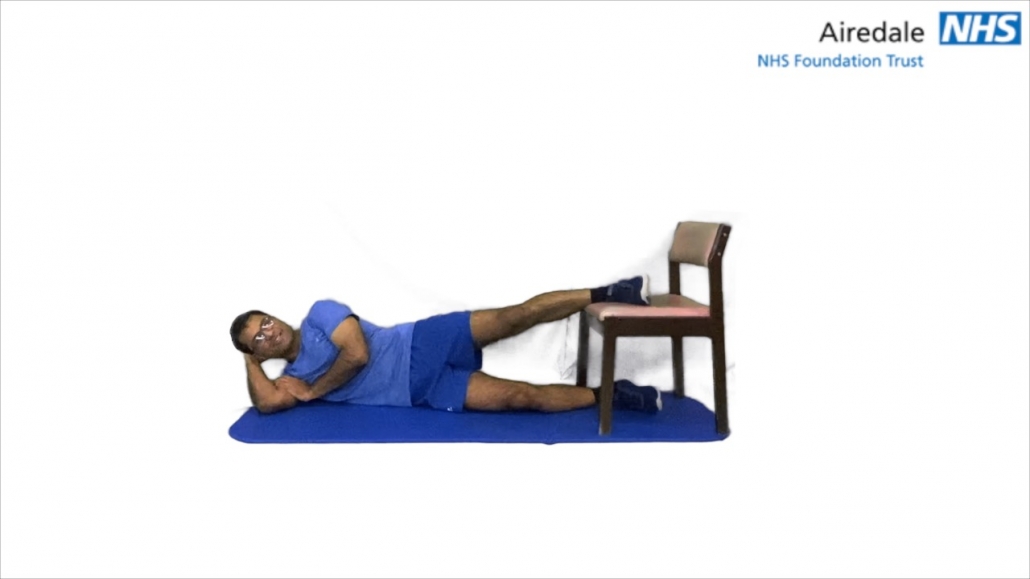 Copenhagen hip adduction with chair hold