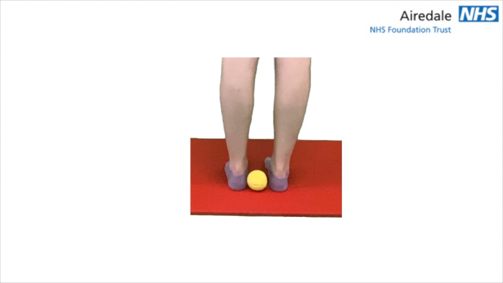 Heel raises with ball