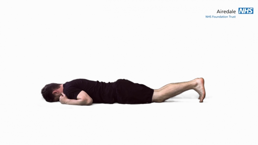 Knee bend in prone