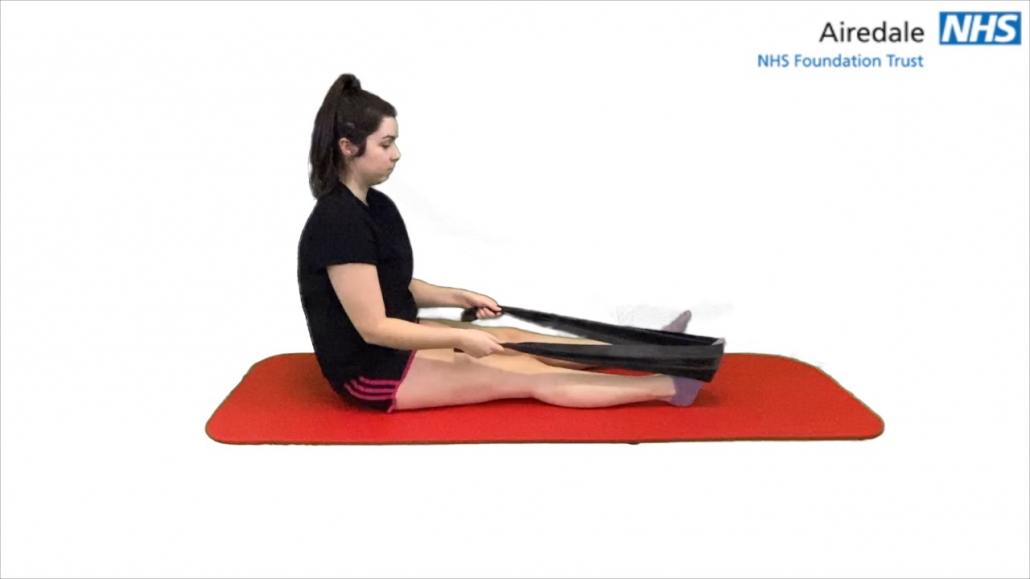 Seated gastrocnemius stretch