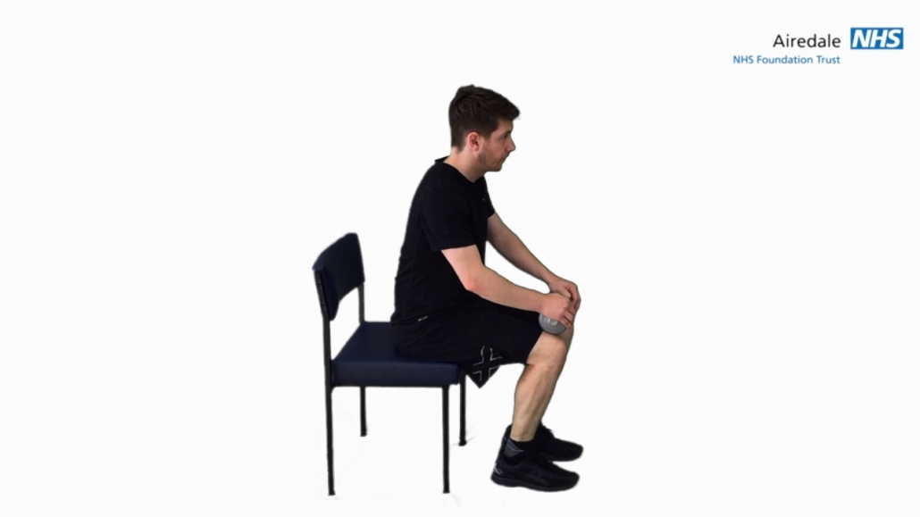 Seated heel raises with weights